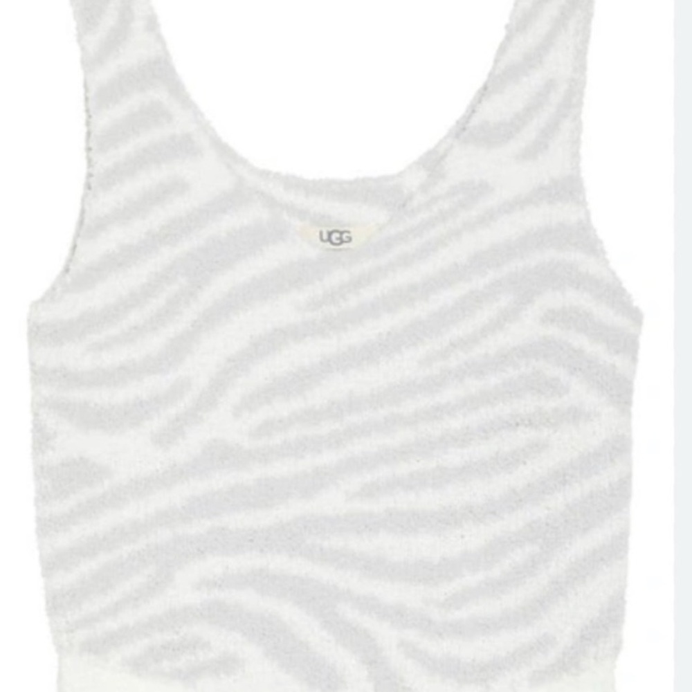 UGG Cream Zebra Pattern Tank Top